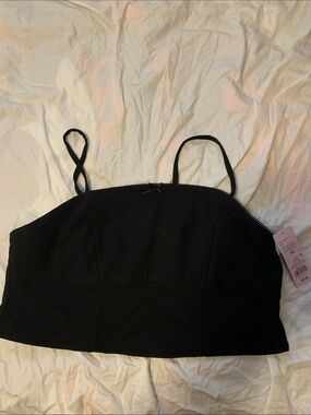 wild fable Black Bandeau Cami Top with Spaghetti Straps